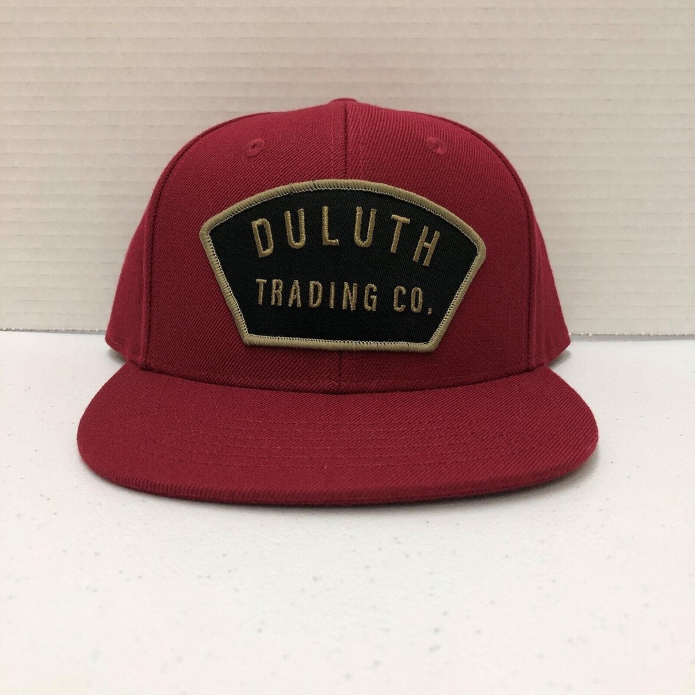 Duluth Trading Co Hat Cap Snap Back Mens One Size Red Patch Logo High Crown Fit
